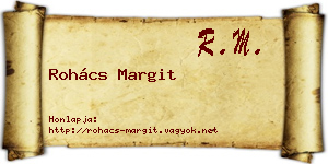 Rohács Margit névjegykártya